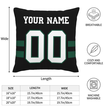 Custom NY.Jets Pillow Decorative Throw Pillow Case - Print Personalized Football Team Fans Name & Number Birthday Gift Football Pillows view 8
