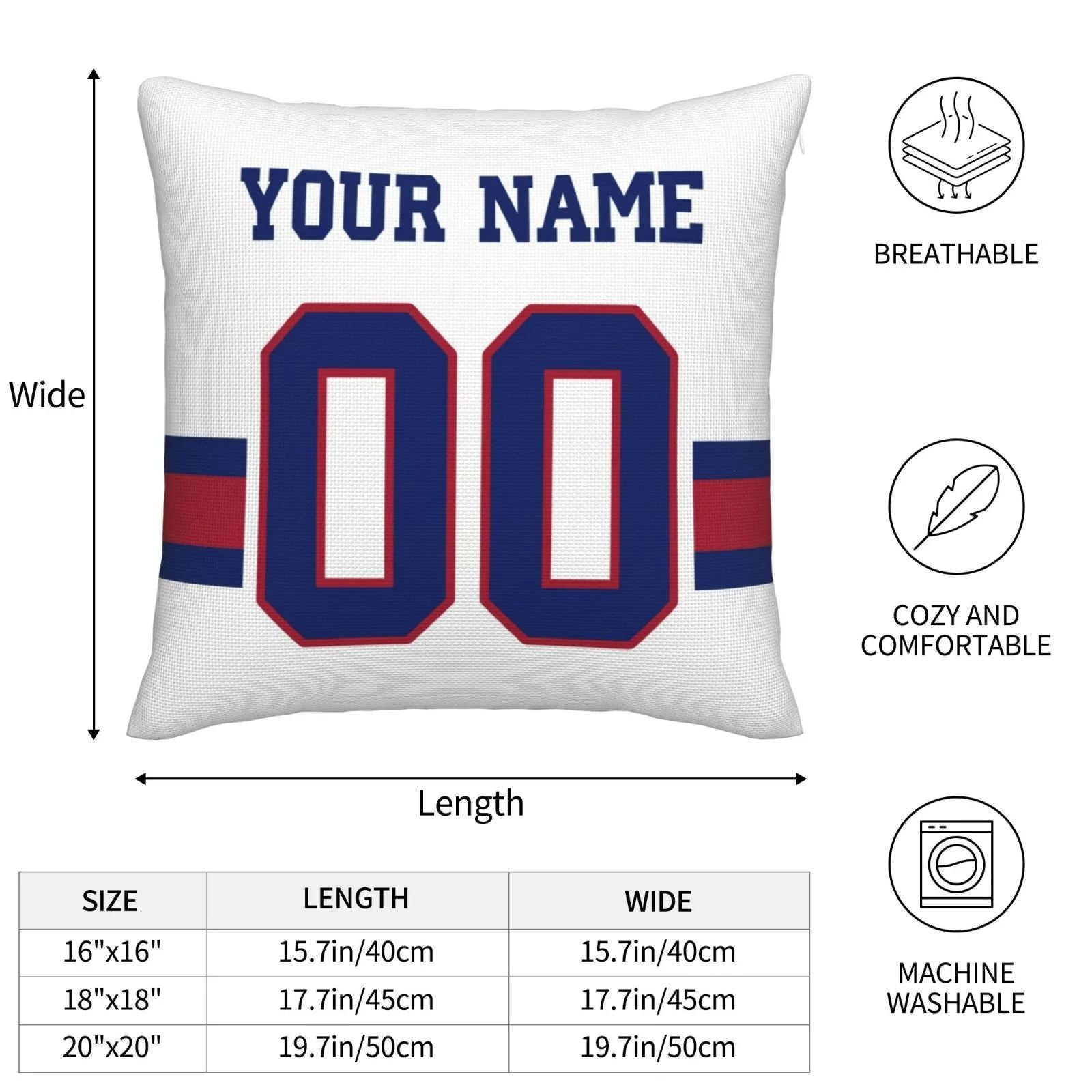 Custom NY.Giants Pillow Decorative Throw Pillow Case - Print Personalized Football Team Fans Name & Number Birthday Gift Football Pillows view 6