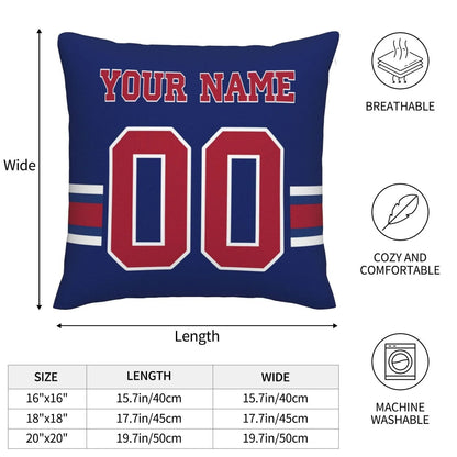 Custom NY.Giants Pillow Decorative Throw Pillow Case - Print Personalized Football Team Fans Name & Number Birthday Gift Football Pillows view 7