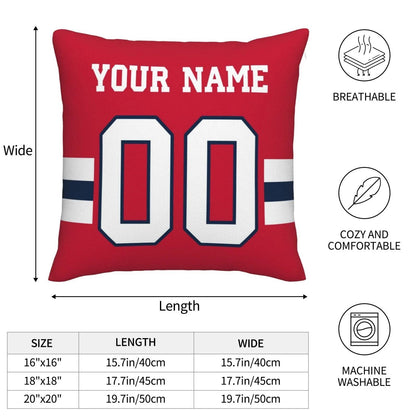 Custom NE.Patriots Pillow Decorative Throw Pillow Case - Print Personalized Football Team Fans Name & Number Birthday Gift Football Pillows view 6
