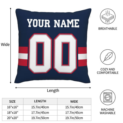 Custom NE.Patriots Pillow Decorative Throw Pillow Case - Print Personalized Football Team Fans Name & Number Birthday Gift Football Pillows view 8