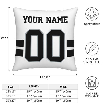 Custom L.Raiders Pillow Decorative Throw Pillow Case - Print Personalized Football Team Fans Name & Number Birthday Gift Football Pillows view 6