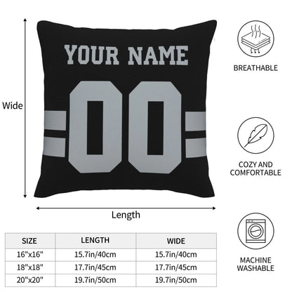 Custom L.Raiders Pillow Decorative Throw Pillow Case - Print Personalized Football Team Fans Name & Number Birthday Gift Football Pillows view 8