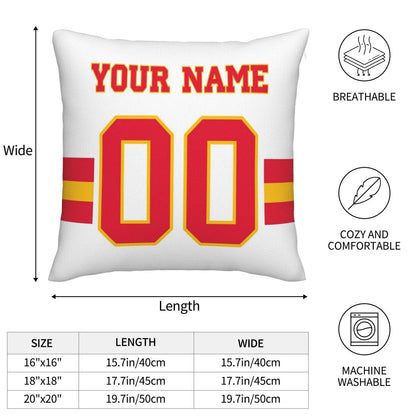 Custom KC.Chiefs Pillow Decorative Throw Pillow Case - Print Personalized Football Team Fans Name & Number Birthday Gift Football Pillows view 4