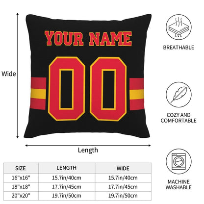 Custom KC.Chiefs Pillow Decorative Throw Pillow Case - Print Personalized Football Team Fans Name & Number Birthday Gift Football Pillows view 8
