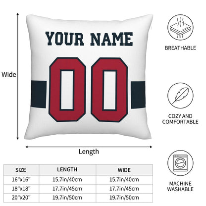 Custom H.Texans Pillow Decorative Throw Pillow Case - Print Personalized Football Team Fans Name & Number Birthday Gift Football Pillows view 4