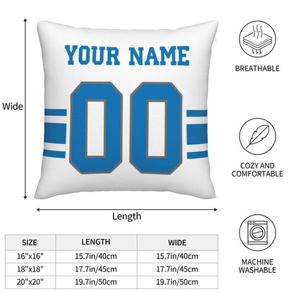 Custom D.Lions Pillow Decorative Throw Pillow Case - Print Personalized Football Team Fans Name & Number Birthday Gift Football Pillows view 6