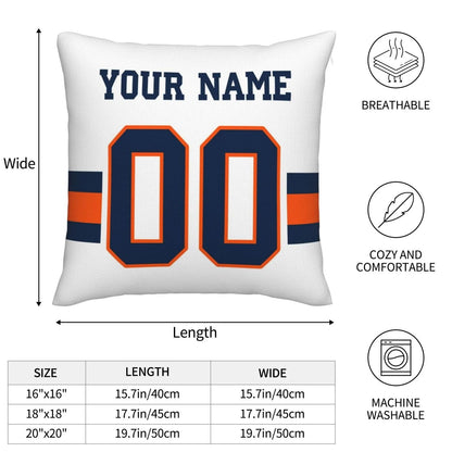 Custom D.Broncos Pillow Decorative Throw Pillow Case - Print Personalized Football Team Fans Name & Number Birthday Gift Football Pillows view 4