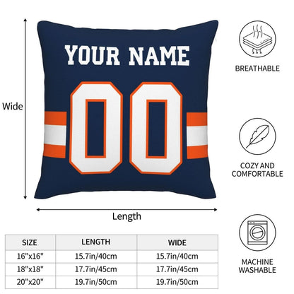 Custom D.Broncos Pillow Decorative Throw Pillow Case - Print Personalized Football Team Fans Name & Number Birthday Gift Football Pillows view 8