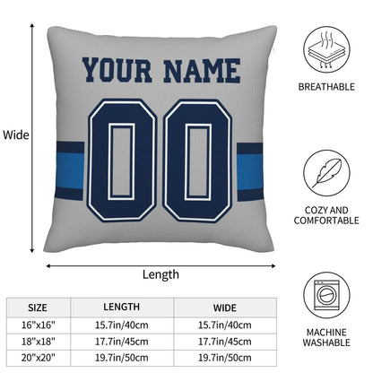 Custom D.Cowboys Pillow Decorative Throw Pillow Case - Print Personalized Football Team Fans Name & Number Birthday Gift Football Pillows view 8