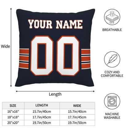 Custom C.Bears Pillow Decorative Throw Pillow Case - Print Personalized Football Team Fans Name & Number Birthday Gift Football Pillows view 8