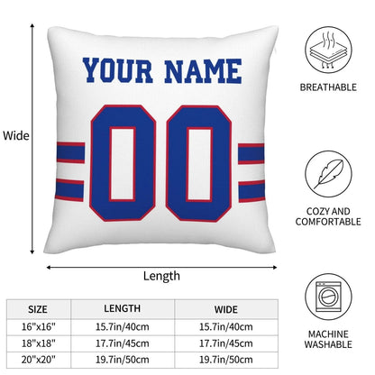Custom B.Bills Pillow Royal Football Team Decorative Throw Pillow Case Print Personalized Football Style Fans Letters & Number Birthday Gift Football Pillows view 4