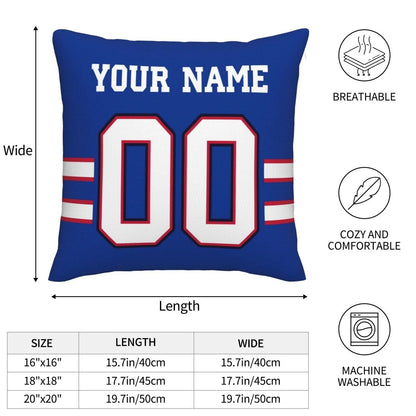Custom B.Bills Pillow Royal Football Team Decorative Throw Pillow Case Print Personalized Football Style Fans Letters & Number Birthday Gift Football Pillows view 6