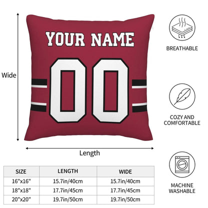 Custom A.Cardinals Pillow Decorative Throw Pillow Case - Print Personalized Football Team Fans Name & Number Birthday Gift Football Pillows view 5