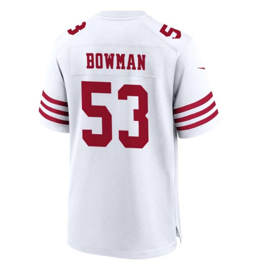 SF. 49ers #53 Navarro Bowman White Vapor Limited Jerseys Stitched American Football Jersey - Main View