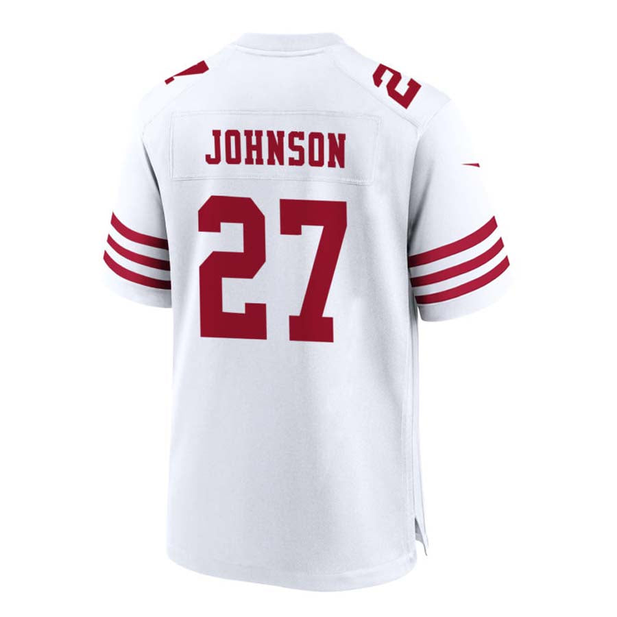 SF.49ers #27 Johnson white Stitched American Football Jerseys - Main View