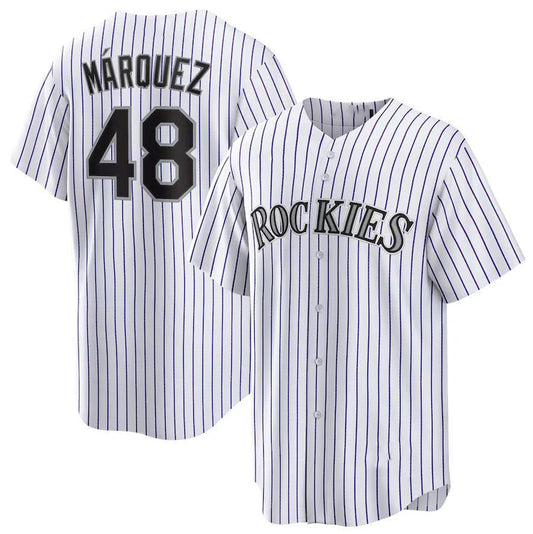 Colorado Rockies #48 Germ¨¢n M¨¢rquez White Home Replica Player Name Jersey Baseball Jerseys - Main View