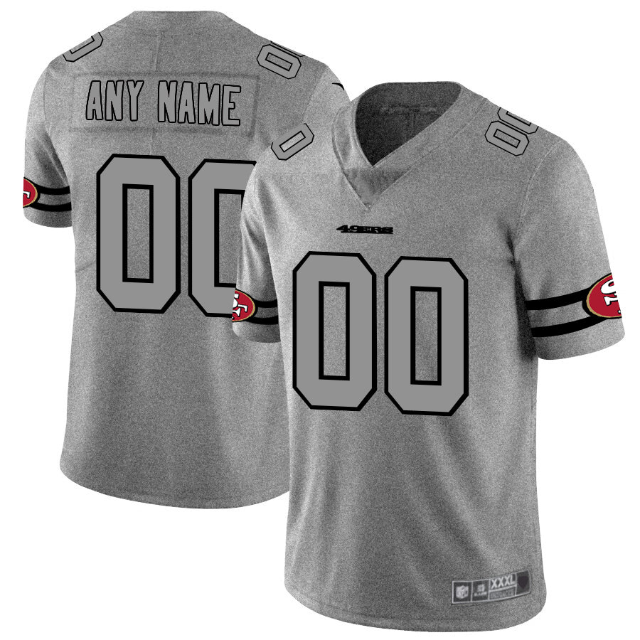 Custom SF.49ers 2019 Gray Gridiron Gray Vapor Untouchable Limited Jersey  Stitched American Football Jerseys - Main View