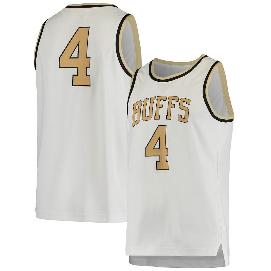 #4 C.Buffaloes Replica Basketball Jersey - White American College Jerseys - Main View