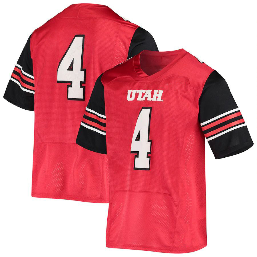#4 U.Utes Under Armour Premiere Football Jersey Red Stitched American College Jerseys - Main View