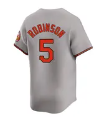 Baltimore Orioles # 5 Brooks Robinson Grey Stitched Cool Base Baseball Jersey - Main View