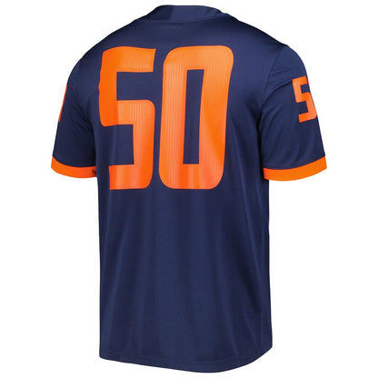#50 I.Fighting Illini Untouchable Football Jersey Navy Stitched American College Jerseys - Main View