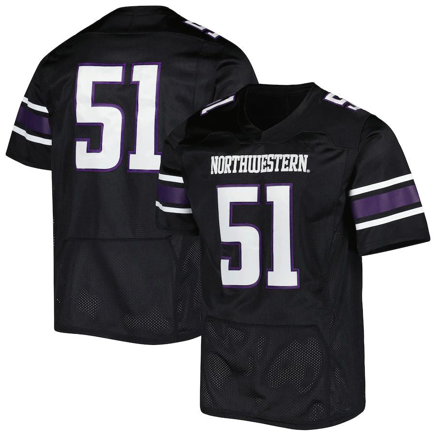 #51 N.Wildcats Under Armour Premier Limited Jersey Football Jersey Black Stitched American College Jerseys - Main View