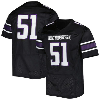 #51 N.Wildcats Under Armour Premier Limited Jersey Football Jersey Black Stitched American College Jerseys - Main View