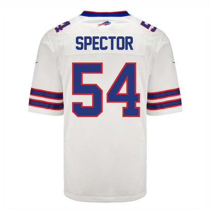 B.Bills #54 Baylon Spector Game Jersey - White Stitched American Football Jerseys - Main View