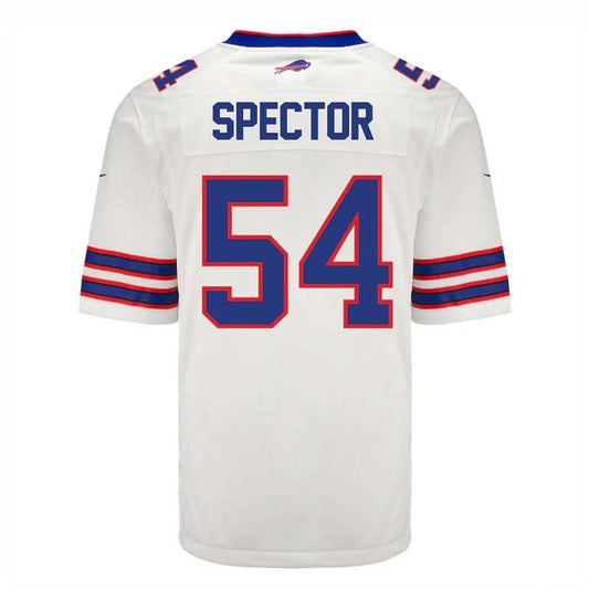 B.Bills #54 Baylon Spector Game Jersey - White Stitched American Football Jerseys - Main View