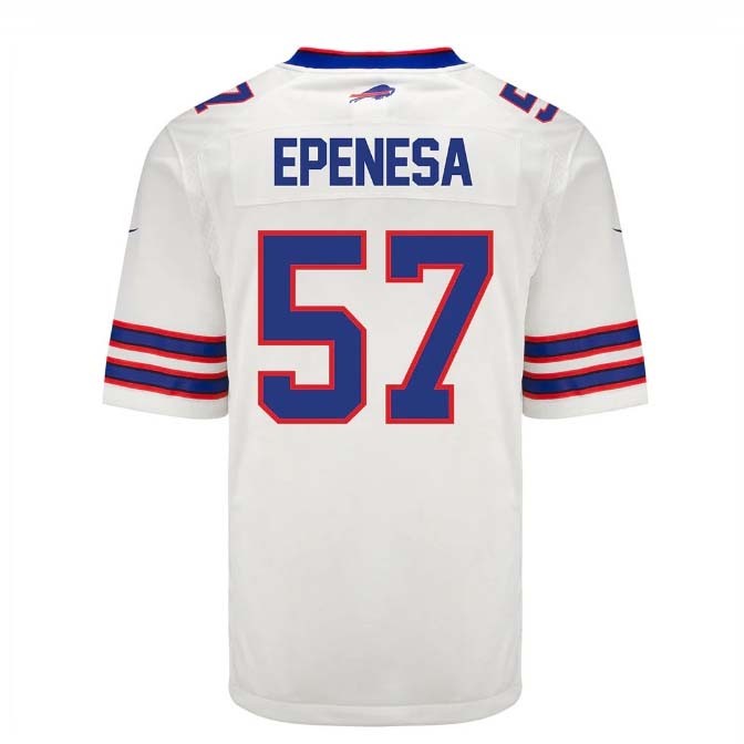 B.Bills #57 A.J. Epenesa Game Jersey - White Stitched American Football Jerseys - Main View