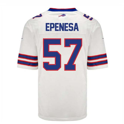 B.Bills #57 A.J. Epenesa Game Jersey - White Stitched American Football Jerseys - Main View