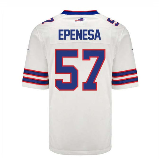 B.Bills #57 A.J. Epenesa Game Jersey - White Stitched American Football Jerseys - Main View