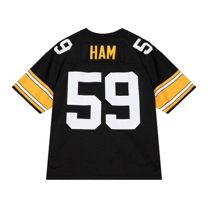 P.Steelers #59 Jack Ham Black Mitchell & Ness Limited/Replica Stitched American Football Jerseys - Main View