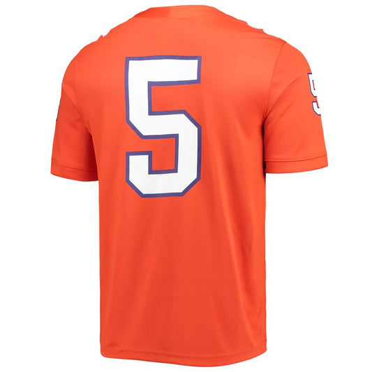 #5 C.Tigers Game Jersey  Orange Stitched American College Jerseys - Main View