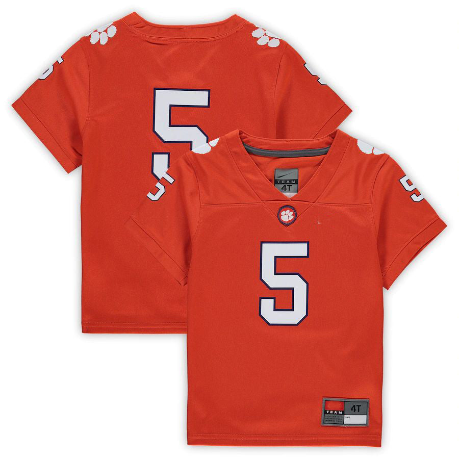 #5 C.Tigers Toddler Untouchable Football Jersey Orange Stitched American College Jerseys - Main View