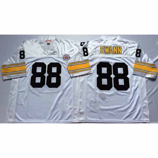 P.Steelers #88 Lynn Swann White Mitchell & Ness Authentic Super Bowl Stitched American Football Jerseys - Main View