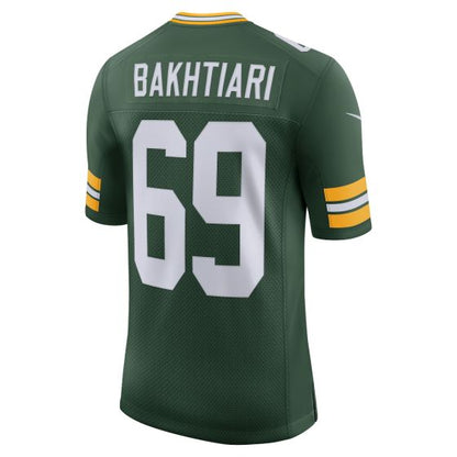 GB.Packers #69 David Bakhtiari Green Home Limited Stitched American Football Jerseys - Main View