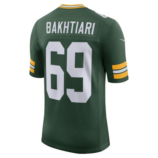 GB.Packers #69 David Bakhtiari Green Home Limited Stitched American Football Jerseys - Main View