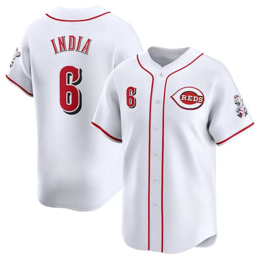 Cincinnati Reds #6 Jonathan India White Home Cooperstown Collection Player Jersey Baseball Jerseys - Main View