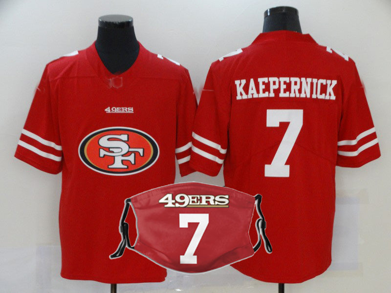 Stitched American SF.49ers #7 Colin Kaepernick Personalize Design Face Mask - Main View