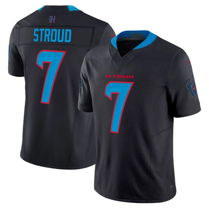 H.Texans #7 C.J. Stroud Navy Game Jersey Stitched American Football Jerseys - Main View