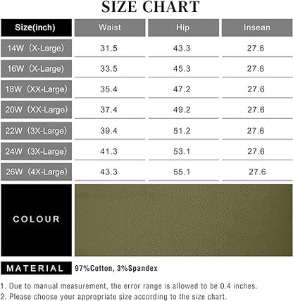 Womens Plus Size Skinny Tapered Pants Comfy Stretch High Waist Ankle Jean view 4