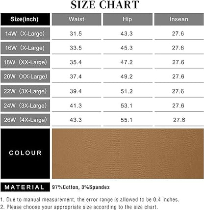 Womens Plus Size Skinny Tapered Pants Comfy Stretch High Waist Ankle Jean view 4