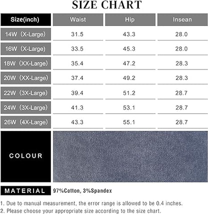 Womens Plus Size Skinny Tapered Pants Comfy Stretch High Waist Ankle Jean view 3