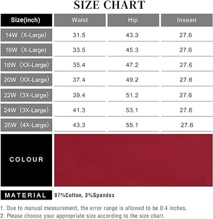 Womens Plus Size Skinny Tapered Pants Comfy Stretch High Waist Ankle Jean view 4