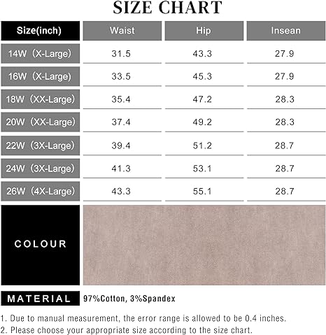 Womens Plus Size Skinny Tapered Pants Comfy Stretch High Waist Ankle Jean view 4