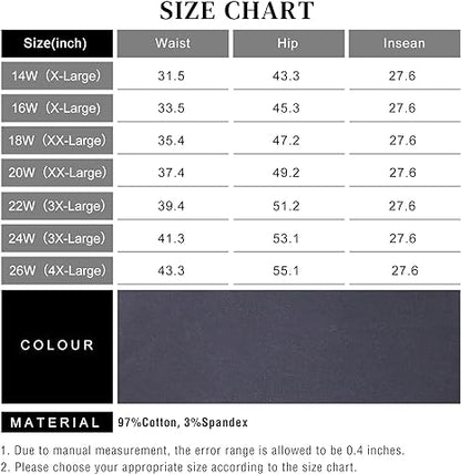 Womens Plus Size Skinny Tapered Pants Comfy Stretch High Waist Ankle Jean view 4