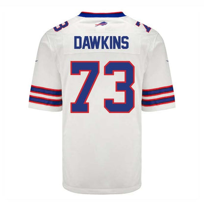 B.Bills #73 Dion Dawkins Game Jersey - White Stitched American Football Jerseys - Main View