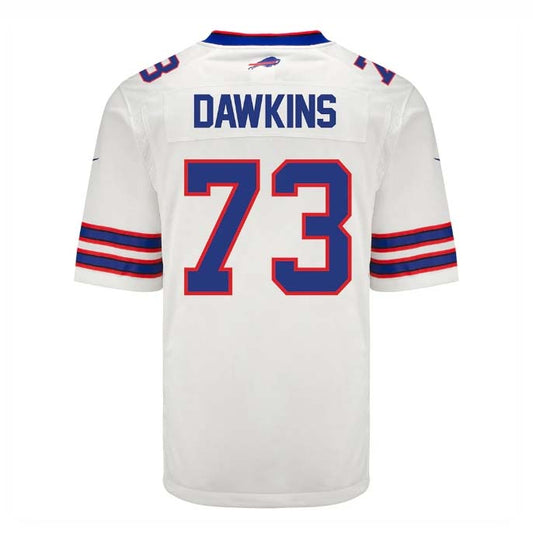 B.Bills #73 Dion Dawkins Game Jersey - White Stitched American Football Jerseys - Main View